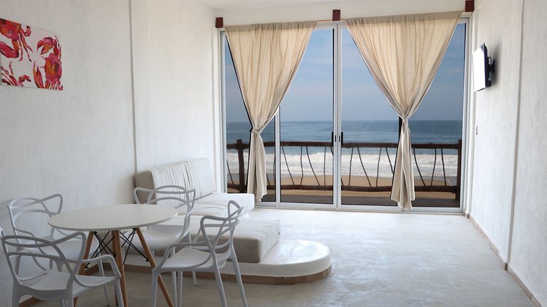 suíte master com vista para o mar
